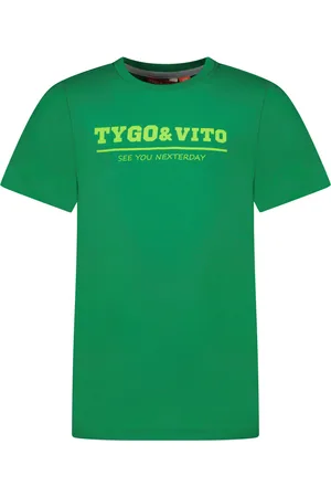 TYGO & vito Jongens basic t-shirt met tekstlogo Bright