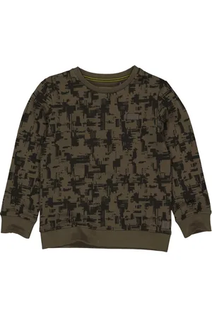 LEVV Jongens sweater Bob aop Greyish Grunge