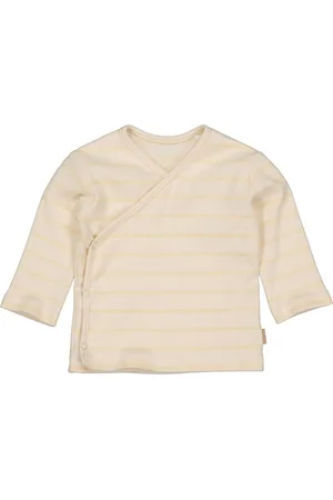 LEVV Newborn baby jongens shirt Fedde aop Creme Stripe