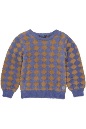LEVV Meisjes sweater Giorgi aop Moon Check