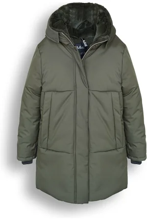 NoBell Meiden lange winterjas Belvina Army