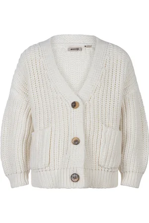 Daily7 Meisjes gebreid vest oversized Ivory Cream