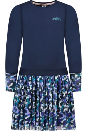 B.Nosy Meisjes jurk Charming met aop op de rok en uiteinde mouwen