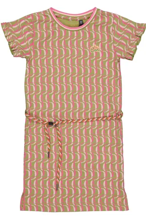 Quapi Meisjes korte mouwen jurk Babette aop Stripe