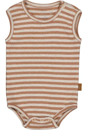 Quapi Newborn baby meisjes romper Emilia aop Mocha Stripe
