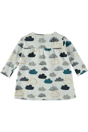 Bampidano Newborn meisjes jurk Anna Clouds Allover