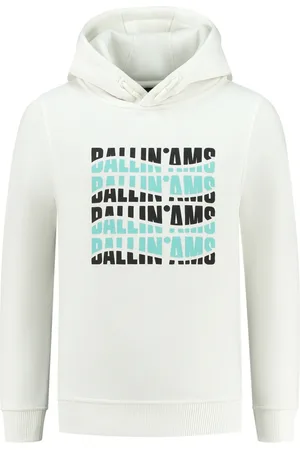 Ballin Jongens hoodie Wave Logo Off White