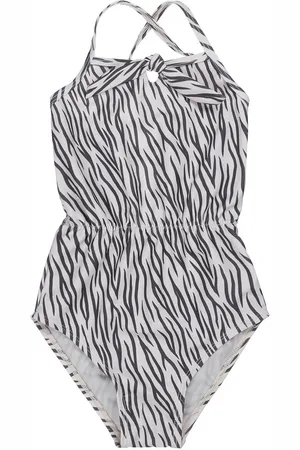 Koko Meisjes zwempak Zebraprint Champagne