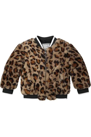 Koko Meisjes winterjas panterprint Teddy Sand