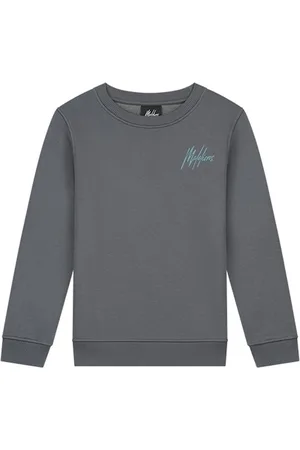 Malelions Jongens sweater Striped Signature Dark Ice Blue