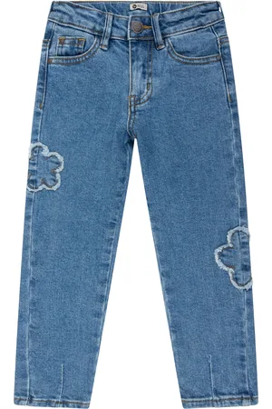 Daily7 Meisjes jeans Mom Fit Patch Flower