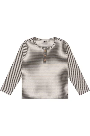 Daily7 Jongens shirt Stripe Sandshell