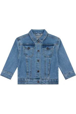 Daily7 Meisjes denim jacket oversized Blue