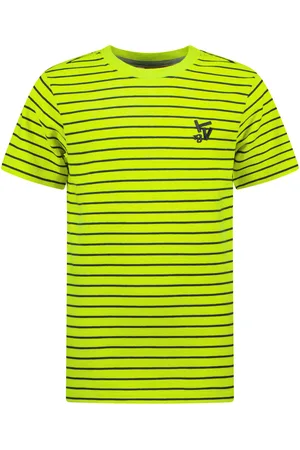 TYGO & vito Jongens gestreept t-shirt Neon Safety