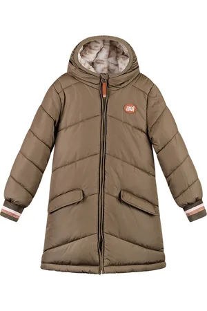 Moodstreet Meisjes parka winterjas Jara Khaki