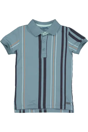 Quapi Jongens polo t-shirt Qthies aop Mist Stripe
