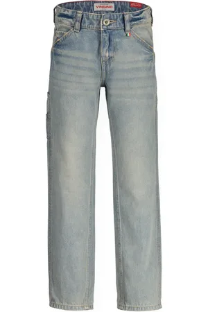 Vingino Jongens jeans Peppe Carpenter Regular Fit Tinted Mid Blue