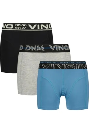 Vingino Jongens ondergoed 3-pack boxers Solid Waterfall