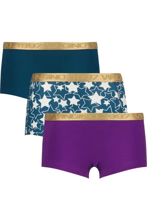 Vingino Meiden ondergoed 3-pack boxers Star Petrol