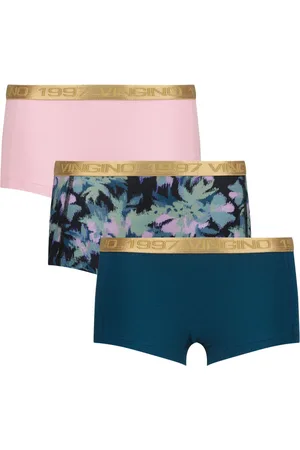 Vingino Meiden ondergoed 3-pack boxers Fancy Petrol
