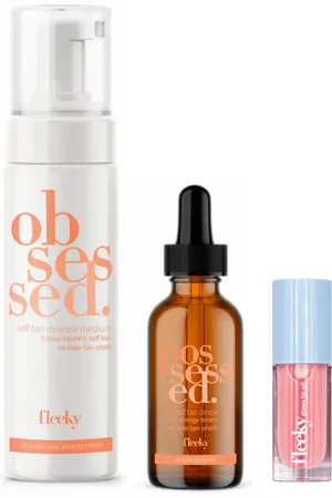 Fleeky Natural Glow Pakket ??? Tan Drops, Tan Mousse & Lip Oil