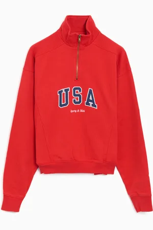 Sporty & Rich USA Unisex Quarter Zip Sweatshirt Ref. ST073503643RE17 Kleur Maat S