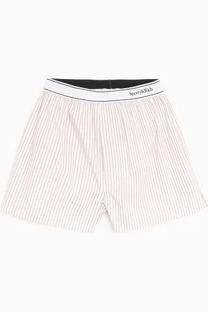 Sporty & Rich Serif Logo Unisex Boxer Shorts Ref. BOAW232WH Kleur Maat XS