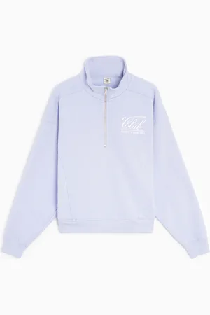 Sporty & Rich 94 Country Club Unisex 1/4 Zip Fleece Jacket Ref. QZ881CH Kleur Maat S