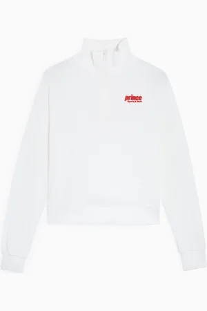 Sporty & Rich X Prince Sporty Unisex 1/4 Zip Sweatshirt Ref. QZ1061WH Kleur Maat XL