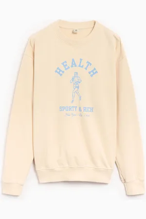 Sporty & Rich NY Running Club Unisex Sweatshirt Ref. CRAW2348CR Kleur Maat XS