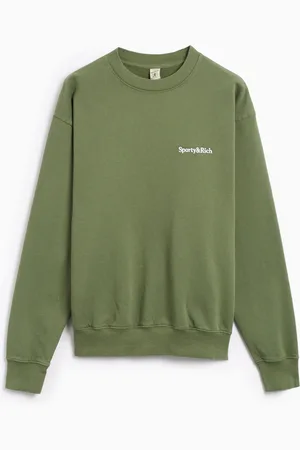Sporty & Rich Serif Logo Unisex Embroidered Sweatshirt Ref. CRAW2326MS Kleur Maat XS