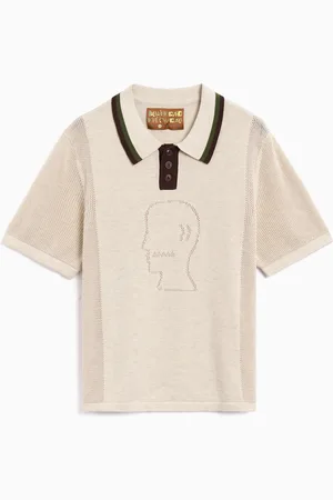 Brain Dead Logo Head Pontelle Regular Polo voor heren Ref. S25T260043-NATU Kleur Maat S