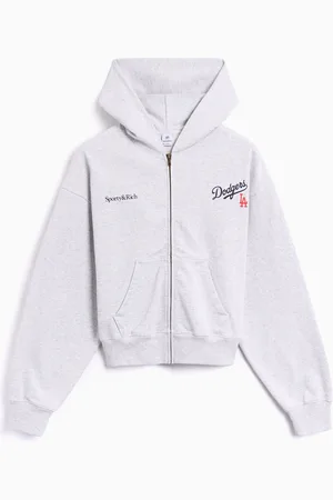 Sporty & Rich Dodgers Serif Crop Sweatshirt met rits voor dames Ref. ST068627666GY03 Kleur Maat S