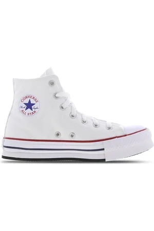 Converse Ctas Lift Hi Unisex Schoenen - Wit - Maat: 36 - Canvas - Foot Locker