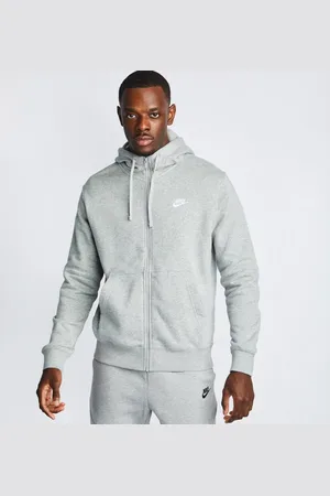Nike Club Full Zip Heren Hoodies - Grijs - Maat: XXL - Foot Locker