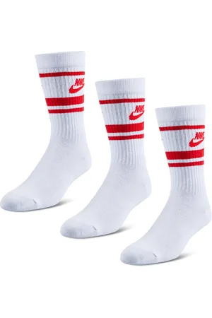 Nike Everyday Essential Crew 3 Pack Unisex Sokken - Wit - Maat: 42 - 46 - Foot Locker
