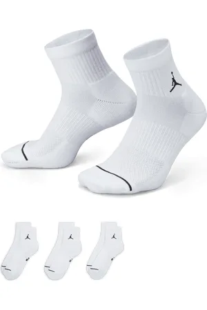 Jordan Everyday Cushioned Ankle 3 Pack Unisex Sokken - Wit - Maat: 35 - 38 - Foot Locker