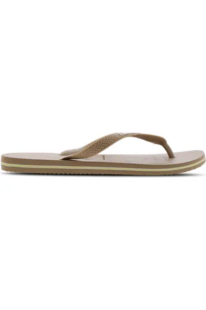 Havaianas Brasil Logo Heren Slippers en Sandalen - Goud - Maat: 39-40 - Leer - Foot Locker