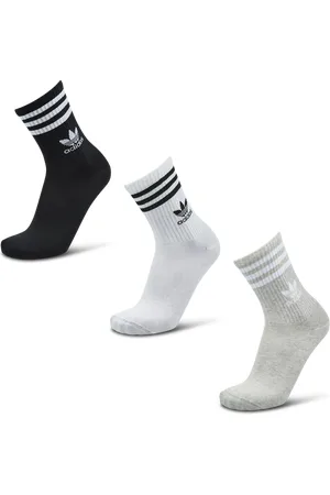 adidas Solid Crew 3 Pack Unisex Sokken - Wit - Maat: 40-42 - Foot Locker
