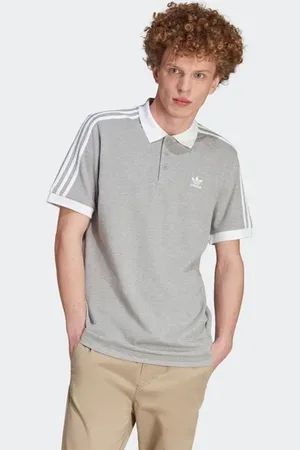 adidas Adicolor Classics 3-stripes Heren Poloshirts - Grijs - Maat: M - Foot Locker