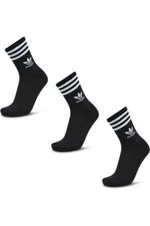 adidas Solid Crew 3 Pack Unisex Sokken - Zwart - Maat: 40-42 - Foot Locker