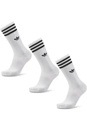 adidas Solid Crew 3 Pack Unisex Sokken - Wit - Maat: 40-42 - Foot Locker