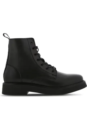 Tommy Hilfiger Lace Up Flat Dames Schoenen - Zwart - Maat: 41 - Leer - Foot Locker