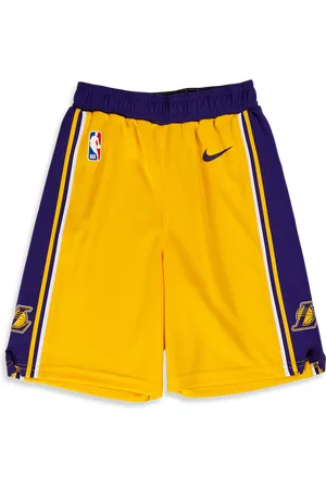 Nike NBA Unisex Korte Broeken - Geel - Maat: 110 - 116 CM - Poly Mesh - Foot Locker
