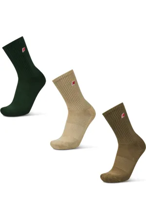New Balance Crew 3 Pack Unisex Sokken - Groen - Maat: 35-38 - Katoen - Foot Locker