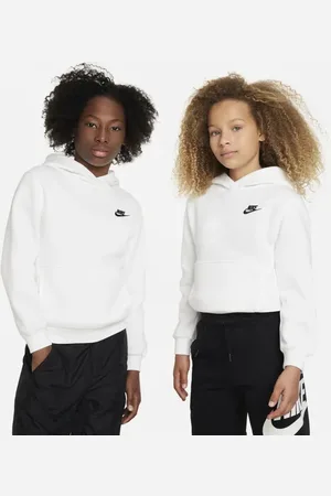 Nike Club Unisex Hoodies - Wit - Maat: 122 - 128 CM - Foot Locker