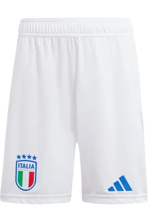 adidas Italy 24 Home Unisex Korte Broeken - Wit - Maat: 135 - 140 CM - Katoen Canvas - Foot Locker