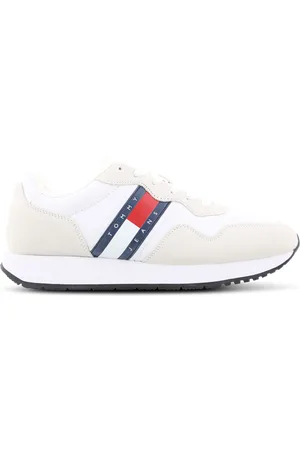 Tommy Hilfiger Runner Heren Schoenen - Wit - Maat: 40 - Mesh/Synthetisch - Foot Locker