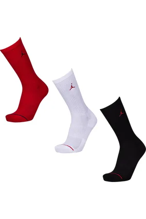 Jordan Everyday Cushioned Crew 3 Pack Unisex Sokken - Rood - Maat: 35 - 38 - Foot Locker