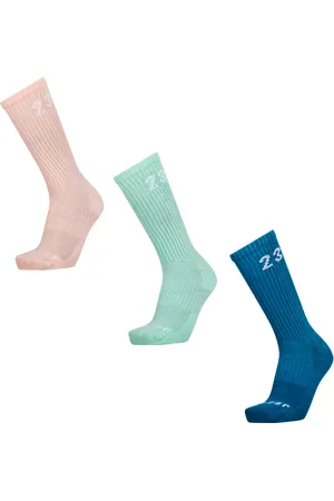 Jordan Everyday Essential Crew 3 Pack Unisex Sokken - Blauw - Maat: 35 - 38 - Katoen - Foot Locker